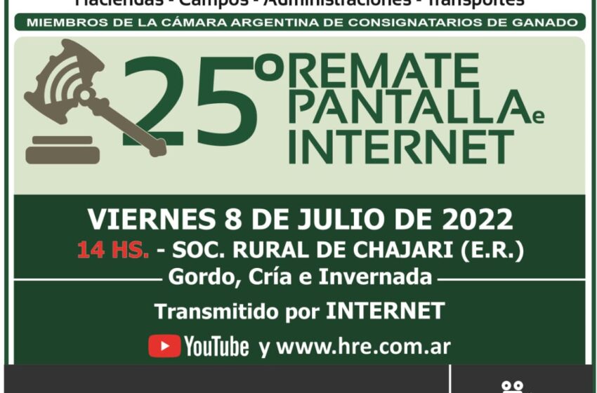  25° Remate por Pantalla e Internet de HRE Consignaciones