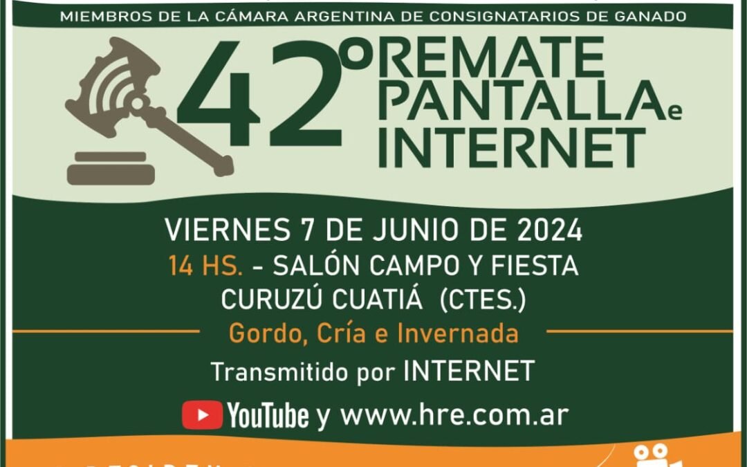 EN VIVO: 42° Remate por Pantalla e Internet HRE Consignaciones